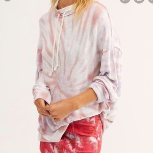 free people best catch catch tie dye sweatshirt